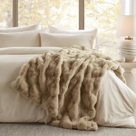 1 PC 50x60" Vivienne Faux Fur Throw Tan