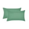Mainstays Super Soft Brushed Microfiber Pillowcase Set, King Size, 2-Piece, Green Sage Embossed Stripe, Wrinkle-Resistant and Machine Washable