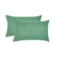 Mainstays Super Soft Brushed Microfiber Pillowcase Set, King Size, 2-Piece, Green Sage Embossed Stripe, Wrinkle-Resistant and Machine Washable