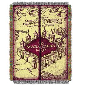 Harry Potter Marauders Map Licensed 48"x 60" Woven Tapestry Throw