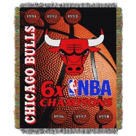Bulls OFFICIAL NBA Commemorative 48"x 60" Woven Tapestry Throw