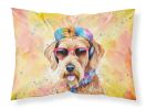 Airedale Terrier Hippie Dawg Standard Pillowcase Lightweight Super Soft Easy Care Decorative Artwork Pillowcase, Standard
