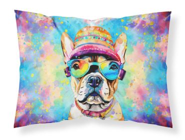 French Bulldog Hippie Dawg Standard Pillowcase Lightweight Super Soft Easy Care Decorative Artwork Pillowcase, Standard