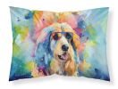 Afghan Hound Hippie Dawg Standard Pillowcase Lightweight Super Soft Easy Care Decorative Artwork Pillowcase, Standard