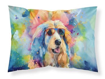 Afghan Hound Hippie Dawg Standard Pillowcase Lightweight Super Soft Easy Care Decorative Artwork Pillowcase, Standard