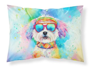 Bichon Frise Hippie Dawg Standard Pillowcase Lightweight Super Soft Easy Care Decorative Artwork Pillowcase, Standard