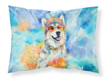 Alaskan Malamute Hippie Dawg Standard Pillowcase Lightweight Super Soft Easy Care Decorative Artwork Pillowcase, Standard