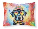 Black Labrador Hippie Dawg Standard Pillowcase Lightweight Super Soft Easy Care Decorative Artwork Pillowcase, Standard
