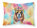 Cavalier Spaniel Hippie Dawg Standard Pillowcase Lightweight Super Soft Easy Care Decorative Artwork Pillowcase, Standard