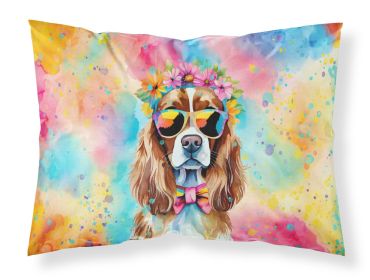 Cavalier Spaniel Hippie Dawg Standard Pillowcase Lightweight Super Soft Easy Care Decorative Artwork Pillowcase, Standard