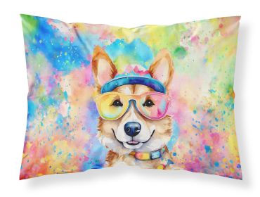 Corgi Hippie Dawg Standard Pillowcase Lightweight Super Soft Easy Care Decorative Artwork Pillowcase, Standard