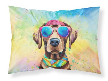 Chocolate Labrador Hippie Dawg Standard Pillowcase Lightweight Super Soft Easy Care Decorative Artwork Pillowcase, Standard