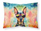 Doberman Pinscher Hippie Dawg Standard Pillowcase Lightweight Super Soft Easy Care Decorative Artwork Pillowcase, Standard