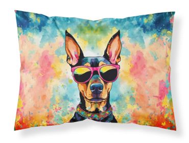 Doberman Pinscher Hippie Dawg Standard Pillowcase Lightweight Super Soft Easy Care Decorative Artwork Pillowcase, Standard