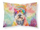 Schnauzer Hippie Dawg Standard Pillowcase Lightweight Super Soft Easy Care Decorative Artwork Pillowcase, Standard