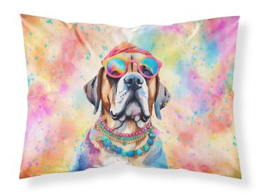 Mastiff Hippie Dawg Standard Pillowcase Lightweight Super Soft Easy Care Decorative Artwork Pillowcase, Standard