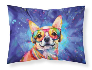 Chihuahua Hippie Dawg Standard Pillowcase Lightweight Super Soft Easy Care Decorative Artwork Pillowcase, Standard