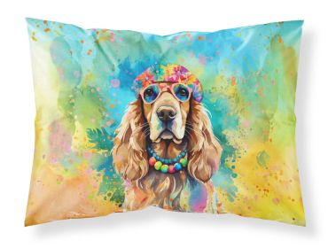 Cocker Spaniel Hippie Dawg Standard Pillowcase Lightweight Super Soft Easy Care Decorative Artwork Pillowcase, Standard