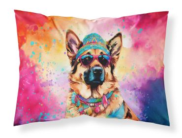 German Shepherd Hippie Dawg Standard Pillowcase Lightweight Super Soft Easy Care Decorative Artwork Pillowcase, Standard