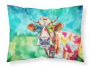 NEW Hippie Animal Cow Standard Pillowcase Lightweight Super Soft Easy Care Decorative Artwork Pillowcase, Standard