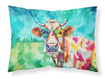NEW Hippie Animal Cow Standard Pillowcase Lightweight Super Soft Easy Care Decorative Artwork Pillowcase, Standard