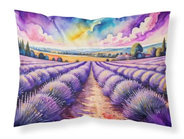 English Lavender in Color Standard Pillowcase Lightweight Super Soft Easy Care Decorative Artwork Pillowcase, Standard