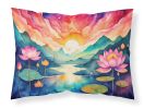 NEW Lotus in Color Standard Pillowcase Lightweight Super Soft Easy Care Decorative Artwork Pillowcase, Standard