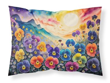 Pansies in Color Standard Pillowcase Lightweight Super Soft Easy Care Decorative Artwork Pillowcase, Standard