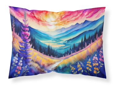 Annual Larkspur in Color Standard Pillowcase Lightweight Super Soft Easy Care Decorative Artwork Pillowcase, Standard