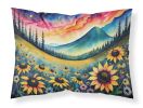 Black-eyed Susans in Color Standard Pillowcase Lightweight Super Soft Easy Care Decorative Artwork Pillowcase, Standard