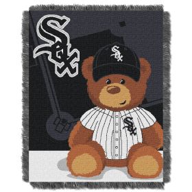 White Sox OFFICIAL MLB "Field Bear" Baby 36"x 46" Triple Woven Jacquard Throw