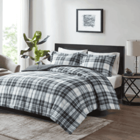 Scotchgard Down  All Season Comforter Set (Option: Navy grey-Twin)