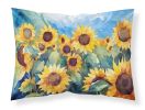 Sunflowers in Watercolor Standard Pillowcase Lightweight Super Soft Easy Care Decorative Artwork Pillowcase, Standard