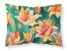 Lilies in Watercolor Standard Pillowcase Lightweight Super Soft Easy Care Decorative Artwork Pillowcase, Standard