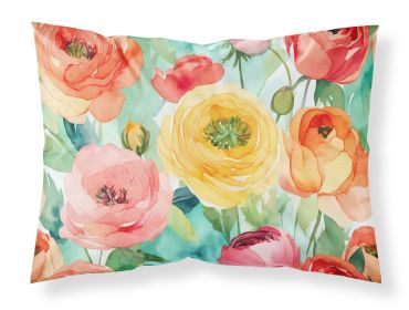 Ranunculus in Watercolor Standard Pillowcase Lightweight Super Soft Easy Care Decorative Artwork Pillowcase, Standard (Default: Default)