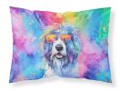 Old English Sheepdog Hippie Dawg Standard Pillowcase Lightweight Super Soft Easy Care Decorative Artwork Pillowcase, Standard