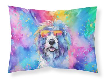 Old English Sheepdog Hippie Dawg Standard Pillowcase Lightweight Super Soft Easy Care Decorative Artwork Pillowcase, Standard (Default: Default)