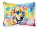 Yellow Labrador Hippie Dawg Standard Pillowcase Lightweight Super Soft Easy Care Decorative Artwork Pillowcase, Standard